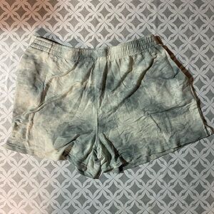 Green Tie Dye Shorts